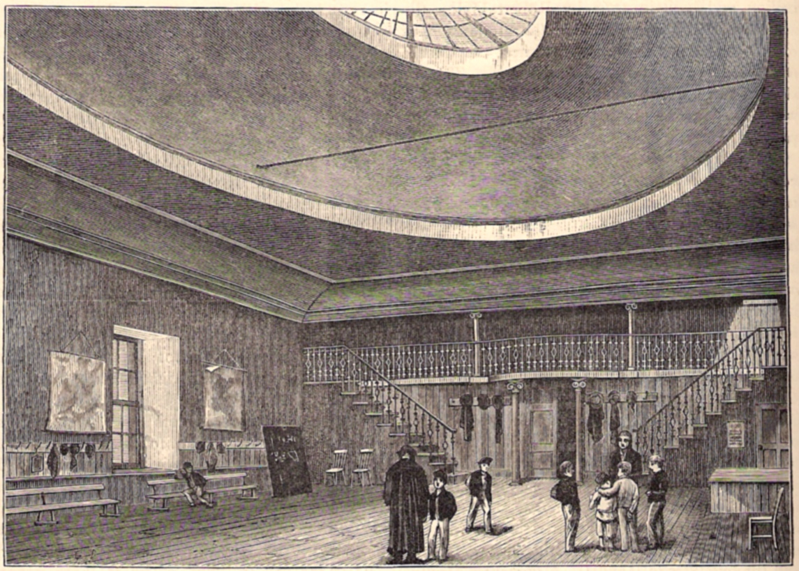 Sketch of the interior of the Concert Room when it was Dr Bell’s School. From Grant: Cassel’s Old and New Edinburgh.